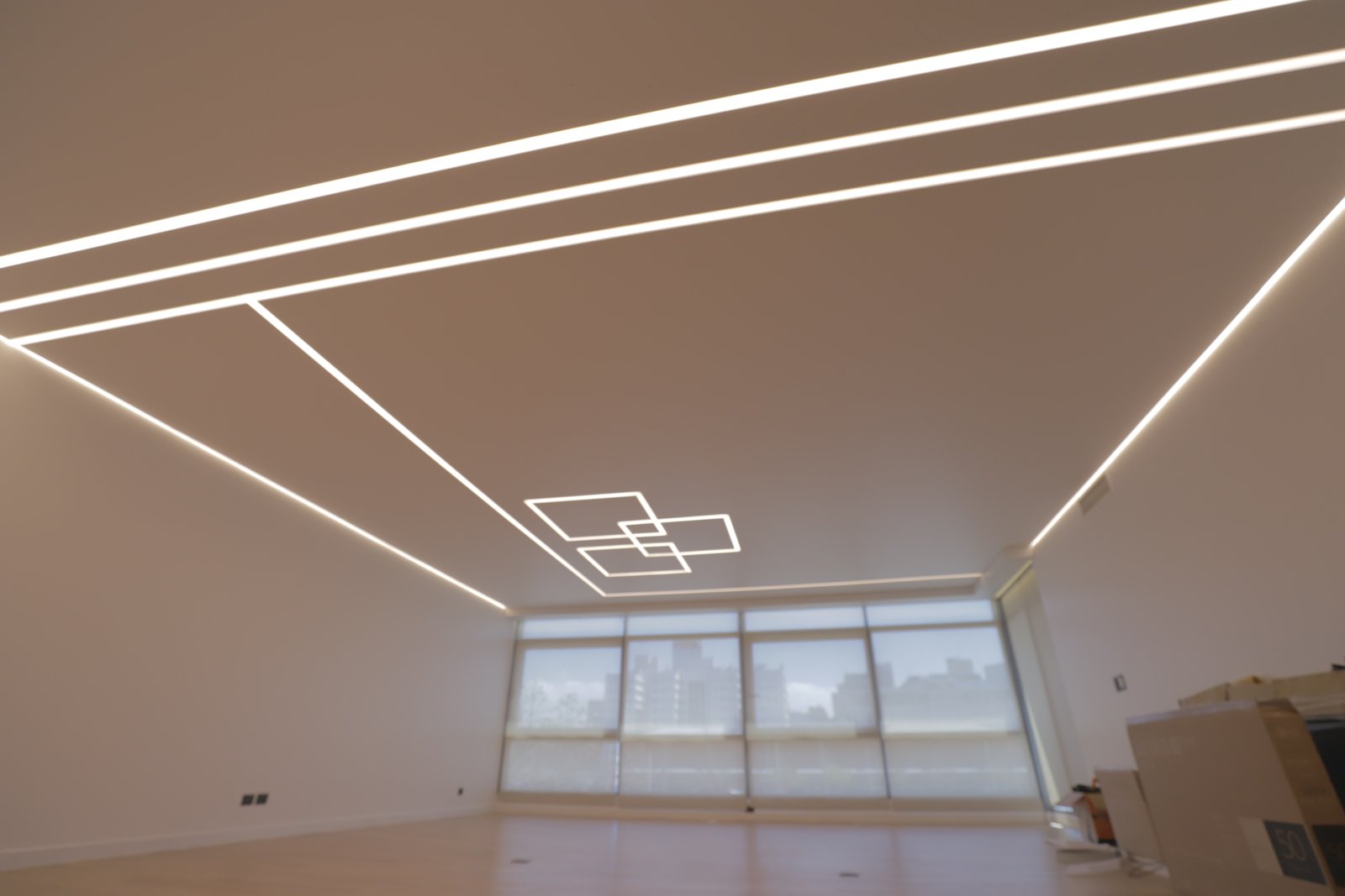 Cielorraso con Líneas LED (imagen ilustrativa)